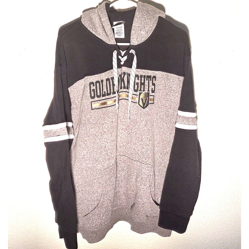 XXL Golden Knights Men's Hoodie - Gray & Black Warm & Cozy Fan Apparel